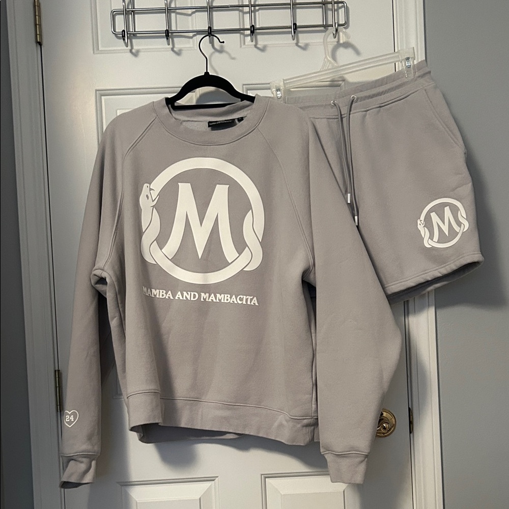 Gray Mamba and Mambacita Sweatshirt and Shorts Set